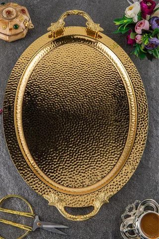 Damla Oval Sac Tepsi (50x33cm)